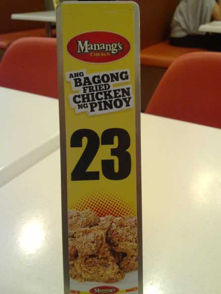 Manang's Chicken Number